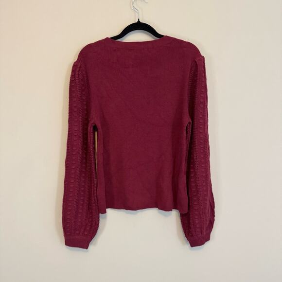Splendid Collection Cupid Sweater Medium Burgundy - Picture 5 of 5